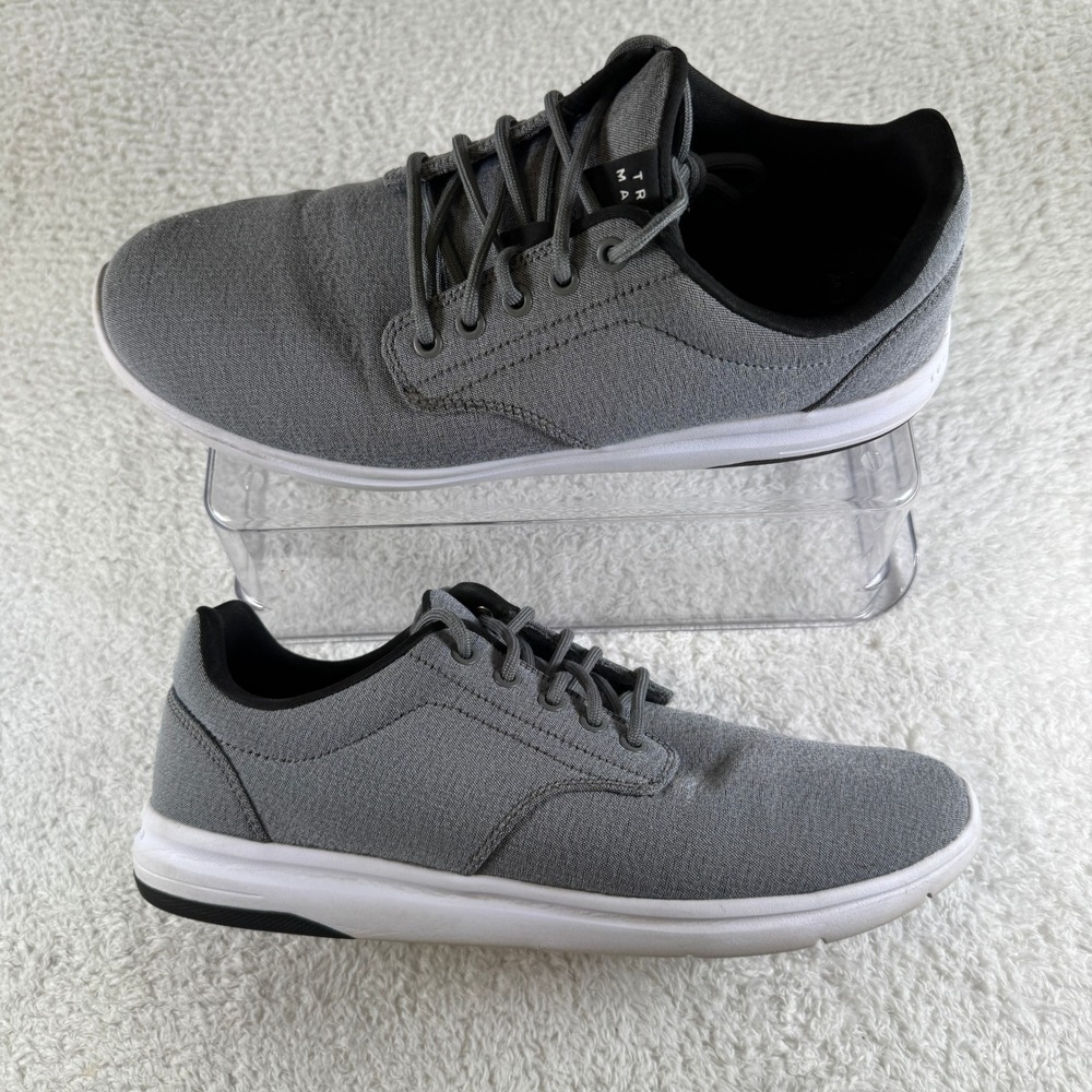 Travis Mathew Men's 11 Casual Gray Work Shoes Lace Up White Comfort EXCELLENT